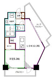JR中央本線 荻窪駅 徒歩15分の賃貸マンション 7階1LDKの間取り