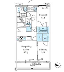 西武新宿線 上石神井駅 徒歩9分の賃貸マンション 3階2LDKの間取り