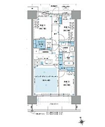 JR中央本線 荻窪駅 徒歩15分の賃貸マンション 5階3LDKの間取り