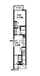 西武新宿線 鷺ノ宮駅 徒歩3分の賃貸アパート 1階1DKの間取り