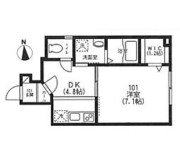JR中央本線 高円寺駅 徒歩13分の賃貸アパート 1階1DKの間取り