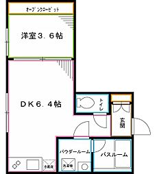 JR中央本線 荻窪駅 徒歩10分の賃貸アパート 2階1DKの間取り