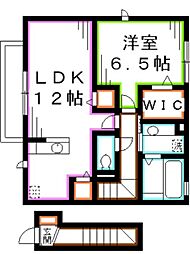 西武新宿線 武蔵関駅 徒歩5分の賃貸アパート 2階1LDKの間取り
