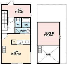 東京メトロ丸ノ内線 方南町駅 徒歩5分の賃貸アパート 2階1LDKの間取り