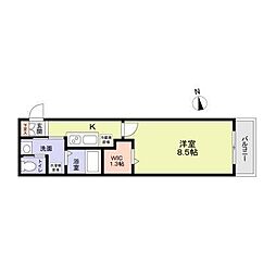 サニーフォレスト新中野 1Kの間取図画像