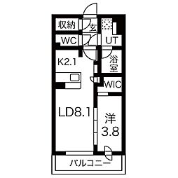 テラス上石神井ウエスト 1LDKの間取図画像
