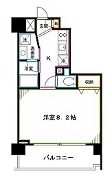 ZOOM中野 1Kの間取図画像