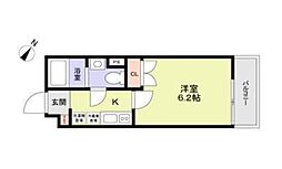 VISTA ASAGAYA.N 1Kの間取図画像