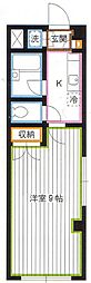 サンガーデン 1Kの間取図画像