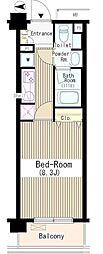 クラッサ中野 1Kの間取図画像