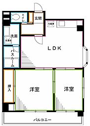 コスモ杉並 2LDKの間取図画像