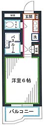 エミネント高円寺 1Kの間取図画像