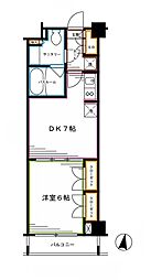 ParkSphere中野富士見町 1DKの間取図画像
