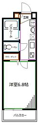 レソム南台 1Kの間取図画像