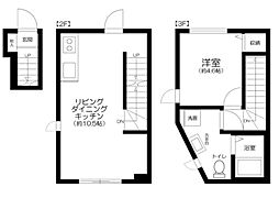 野方BASE 1LDKの間取図画像