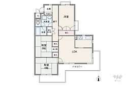 ライオンズマンション八事富士見ケ丘 3LDKの間取図画像