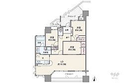 D'グラフォートスカイレジデンス1 3LDKの間取図画像