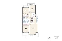 グランドメゾン滝川 3LDKの間取図画像
