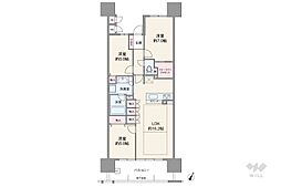 Tステージ日進米野木イーストコート 3LDKの間取図画像