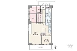 ライオンズマンション八事ガーデン壱番館 1SLDKの間取図画像