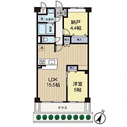 日神パレステージ鶴間南 1SLDKの間取図画像