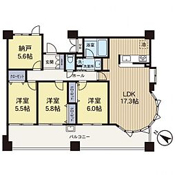 ダイヤモンドマンションラ・セーヌ 3LDKの間取図画像