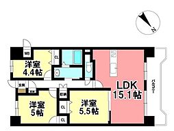 チサンマンション新大治 2SLDKの間取図画像