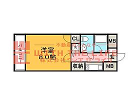 ローズガーデンI 1105号 ｜ 福岡県久留米市小頭町2-41（賃貸マンション1K・11階・25.00㎡） その2