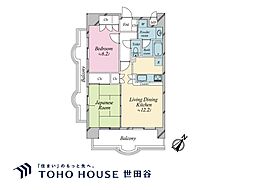 藤和シティホームズ神楽坂 2LDKの間取図画像