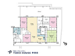 杉並和田ハイム 4SLDKの間取図画像