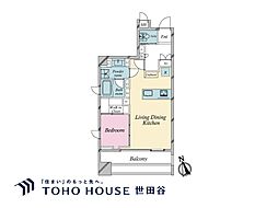 ラ・ヴォーグ南青山 1LDKの間取図画像