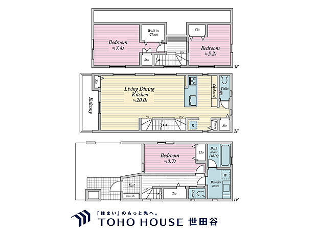 建物プラン例（B号地）建物面積　114.66m2