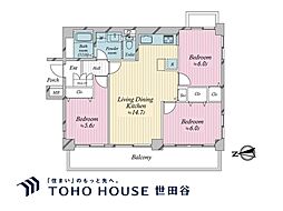 パークタウン川口青木公園 3LDKの間取図画像