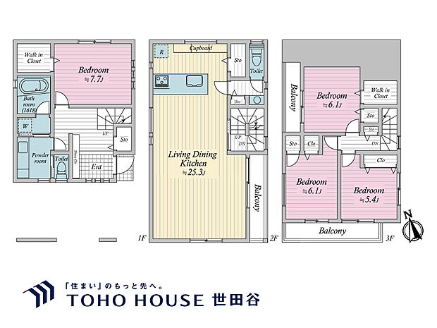 4LDK、土地面積80.42m2、建物面積150.21m2