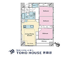 ダイアパレスシェルトワレ目黒 3LDKの間取図画像