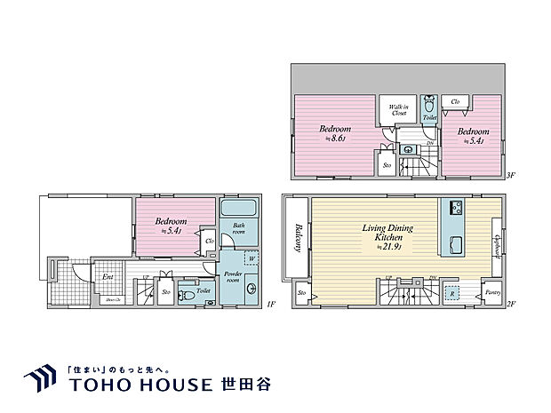 3LDK、土地面積68.46m2、建物面積118.11m2