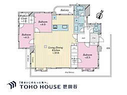 グランドステージ初台 3LDKの間取図画像