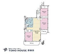 ウィンザーハイム桜新町 3LDKの間取図画像