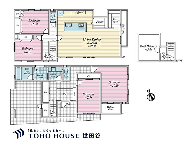 4LDK：建物面積　167.68平米