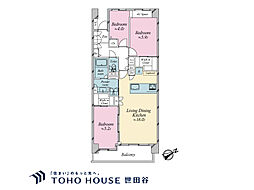 パーク・ハイム狛江3号棟 3LDKの間取図画像