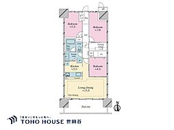 グレーシアシティ川崎大師河原 3LDKの間取図画像
