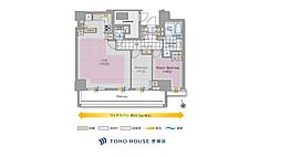 クラッシィタワー新宿御苑 2LDKの間取図画像