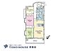 間取り：3LDK、専有面積62.97m2、バルコニー面積11.01m2