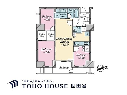 3LDK 間取り