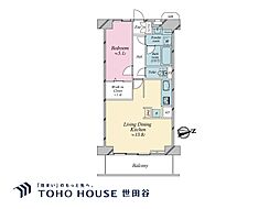 赤羽スカイハイツ 1LDKの間取図画像