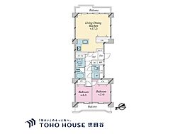 目黒グレースマンション 2LDKの間取図画像