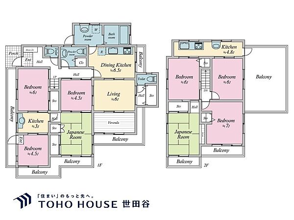 8LDK、土地面積185.31?、建物面積148?