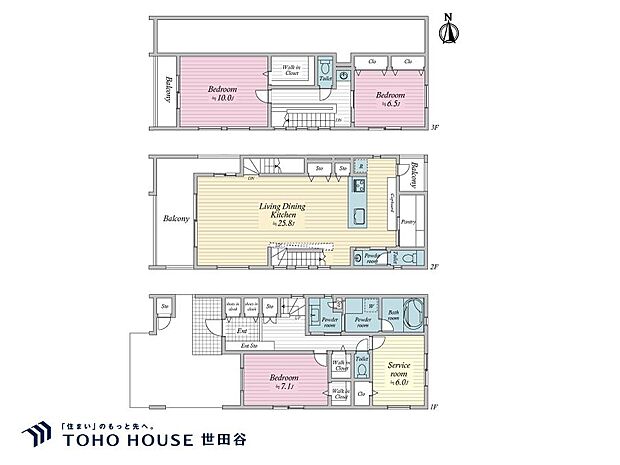 3LDK+S、土地面積106.05?、建物面積186.6?