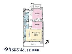 パークリュクス渋谷西原 2LDKの間取図画像
