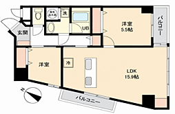 ディアプラザ根津 2LDKの間取図画像